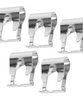 Top Tier 5Pc Windshield Wiper Linkage Repair Clamp Kit Boasting Easy Snap Install For Beaters Rigs And Suvs, five silver steel clips.