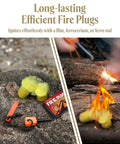 Waterproof Fire Plugs And Windproof Fire Starters For Campfires With Long Burn Time Ideal For Fireplace Chimney BBQ Grill Camping