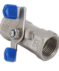3/8 Inch Full Port Stainless Steel Ball Valve Featuring A Workhorse Grade Crush Proof Body for easy water and gas flow.