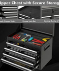 Five Drawer Rolling Tool Chest With Removable Tool Cabinet And Sliding Metal Organizer Lockable Drawers For Diyers And Pros In The Garage Durable Mobile Tool Storage For Home Workshop