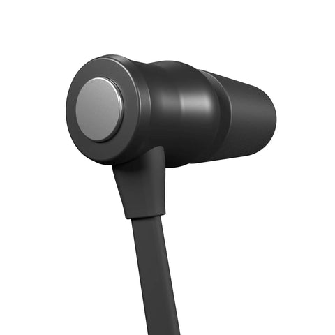 Workday Ready Earplug Earbuds With 27 dB Noise Reduction, OSHA Compliant Bluetooth Hearing Protection, close-up of right earbud