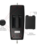 Dead On Digital Force Gauge Push Pull Meter With Data Memory 50KgF 490N 110LbF battery compartment and fixing screw holes view.