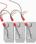 36V Trolling Motor Connection Kit Series Wiring Harness Hook Up Three 12V Batteries showing wiring connections to marine batteries.