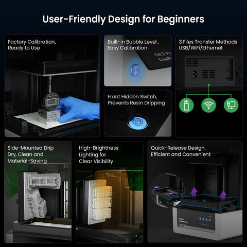 Straight Up Beast Mode 16K Resin 3D Printer Fully Loaded With Precise 385Nm UV Light, user-friendly features for beginners.