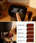Touch screen display of Automatic 58mm Espresso Tamper Machine With Precision Pressure Dial for consistent coffee packing.
