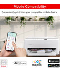 All In One Wireless Color Inkjet Printer With Duplex Printing For Home Use, white printer with mobile compatibility on a table