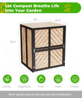 Beefy 115 Gallon Solid Wood Compost Bin With Pull Out Door And Flip Top Lid For Outdoor Backyard Garden And Patio Use Built From Canada Spruce