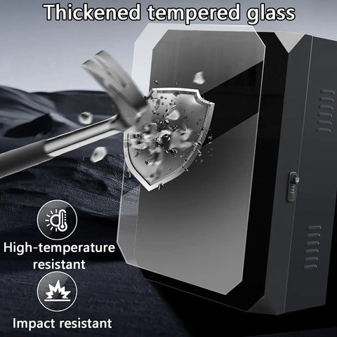 Impact resistant thickened tempered glass on EV Charger Station Box Weatherproof Electric Vehicle Wall Protector With Combo Lock.