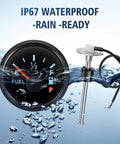 Heavy-Duty Fuel Sending Unit With Fuel Gauge Sender Kit 240-33 Ohm 5 Inch, IP67 waterproof gauge in water.