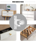 8 Sets False Front Cabinet Clips Replacement Kit for kitchen cabinet doors and drawers with transparent plastic clips and screwdriver