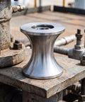 Heavy Duty Pulley Wheel With Bearing And Scaffold Tube Nylon Built Damn Tough For Steel Wire Lines on metal platform.