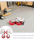 Rock Solid Stainless Steel Sliding Door Track Pulley With Heavy Duty Double Roller Wheels for smooth gliding window replacement parts.