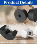 Heavy Duty Rubber Feet Isolation Pads With Stainless Steel Screws Crank Your Tunes Without That Pesky Rumble showing black rubber pads.