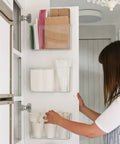 Heavy Duty 20 Pack Soft Close Cabinet Hinges One Half Inch Full Overlay Built Like a Tank Cold Rolled Steel Hardware in cabinet storage.