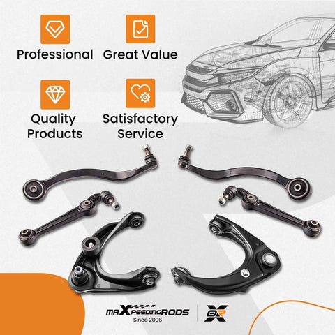 Hella Durable Front Suspension Control Arm Kit For Ford Fusion Lincoln Mkz Mercury Milan complete lower parts view with ball joints.