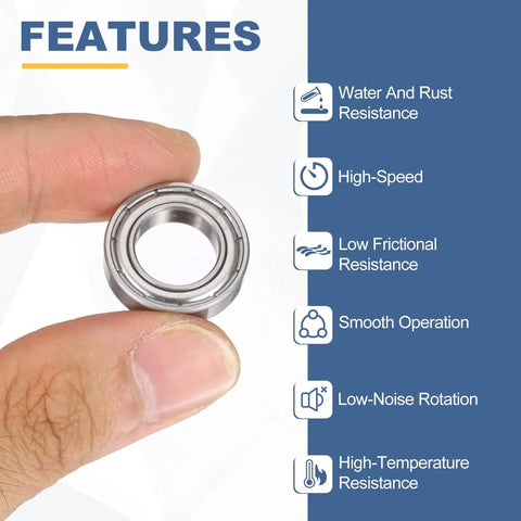 10 Pack S623ZZ Deep Groove Ball Bearings 3X10X4MM 440 Stainless Steel Grease Monkey Certified Rust Proof Heavy Duty High Performance Shop Floor Replacement Parts in hand