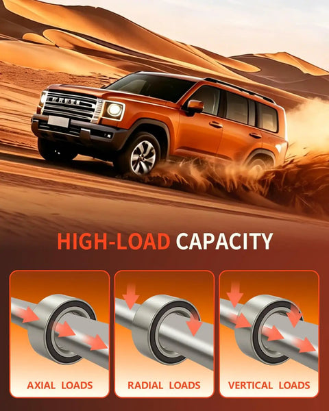Pair Rear Wheel Hub And Bearing Assembly For Mini Cooper 2007 To 2015 Fwd Abs Left And Right Direct Fit Replacement Heavy Duty in action on sand.