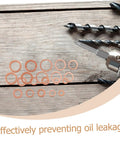 Copper Crush Sealing Washers Assortment Kit With Beefy Bolts For Car Oil Drain Plugs and Plumbing Fittings arranged on wood surface.