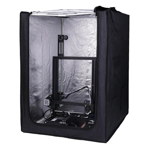 Heavy Duty 3D Printer Enclosure Cover That Keeps Your Workshop Chill And Safe With Straight Up Fireproof Dustproof Shield For Smooth Daily Prints And Stable Heat Zero Stress Guaranteed - black shielding with reflective interior