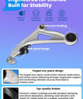 Heavy Duty Front Lower Control Arms With Ball Joints Suspension Kit Replacement For Nissan Pathfinder Infiniti QX60 JX35 one-piece forged design with control arm bushing.