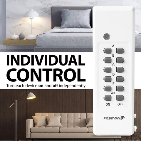 Remote for wireless remote control outlet plug indoor battery operated on off light switch for outlets and fans 5 pack