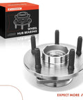 Heavy Duty Front Wheel Bearing And Hub Assembly Five Lug Fits Dodge Dakota And Mitsubishi Raider, showing steel construction and five lug studs.
