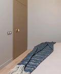 Hella Heavy Duty Keyless Entry Door Lock Deadbolt With Slick Turn Button Interior for bedroom privacy on a modern door.