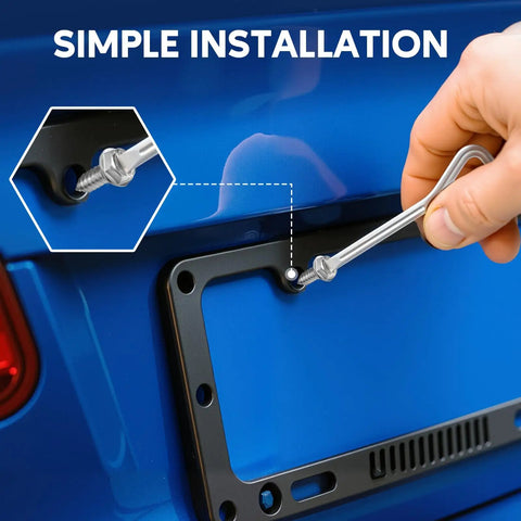 8 Pack License Plate Screws Set Stainless Steel Rustproof Bolts With Slotted Hex Heads For Cars Includes Screwdriver And Durable