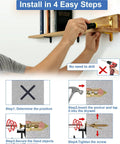 Heavy Duty Gold Self Drilling Drywall Anchors With Screws 160 Piece Kit Includes Practical Box steps for installation on drywall shelves.