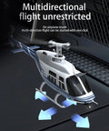 C138 Remote Control Helicopter One Thirty Three Scale Bell 206 Chopper with multidirectional flight capability in action