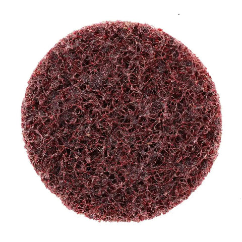 Surface Conditioning Quick Change Discs 2 Inch Red Medium Grit Prep Pads 25 Pack With Universal Male Type R Connection For Stainless Steel Steel Non Ferrous Plastics Fiberglass Auto Body And Welding Prep
