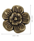 Antique Brass Cabinet Knobs 2 Pack Floral Drawer Pulls Decorative Handles with Solid Brass Construction
