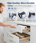 6 Pairs 22 Inch Soft Close Drawer Slides Ball Bearing Cabinet Rails installation with precise measurements in kitchen.