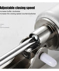 Close-up of Automatic Door Closer 90 Degree Adjustable Soft Close, showing the metal adjustment mechanism for buffer force.