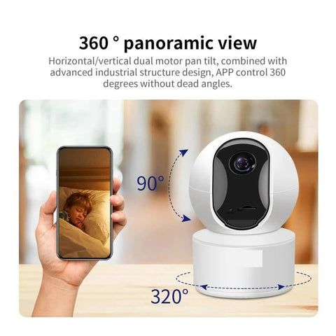 Bulletproof 4Mp Full Hd Dome Camera With 2 4G Wifi Security Cam Two Way Audio Infrared Night Vision Vandal Resistant monitoring 360° view