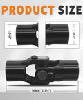 Three Quarter Inch Round Steering Universal Joint Black 96mm Single U Joint Shaft Smooth Round Ends Size Chart