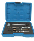 Workhorse Injector Clamping Bolt Thread Repair Kit Replacement For Diesel Benz Models, with tools in blue case, includes steel coils.