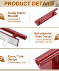 8 Pack Self Stick Push Pull Helpers Round Plastic Cabinet Handles Adhesive Grab N Go Stick On Door Pulls For Kitchen Cabinets Windows Closets Wardrobes Red Durable Grip For Easy Access, red plastic handle details
