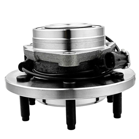 Rock Solid Front Wheel Bearing Hub Assembly For 2006-2010 Hummer H3 And 2009-2010 H3t front wheel hub with sensor and steel construction.