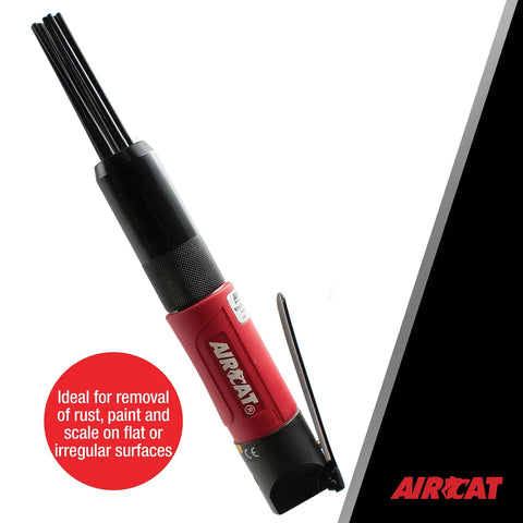 6390 Compact Needle Scaler With Four Thousand Eight Hundred BPM And One And A Quarter Inch Stroke For Quick Paint And Rust Removal