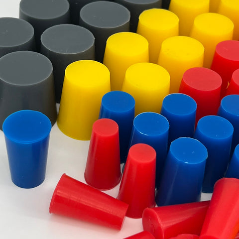 Colorful silicone stoppers from 235 Piece Silicone Rubber Plug Set For Powder Coating And Ceramic Coating And Painting