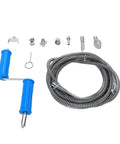 Heavy Duty Drain Snake With Drill Attachment, Flexible Alloy Steel Pipe Auger tools, 3 meter flexible cable and handle.