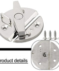 Rock Solid Marine Grade 316 Stainless Steel Turn Button Latch With Positive Stop, 55mm, suitable for boat cabinetry.