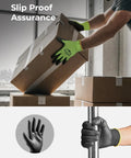 Ultra Thin Lightweight Work Gloves With Grip Polyurethane Coating EN388 2016 Certified handling boxes and pipes