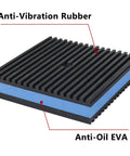 Kick Back The Shake With Killer Blue Eva Rubber Anti Vibration Pads Heavy Duty Shock Absorbing Isolation Mounts For Air Compressors Washers Dryers Treadmills And Hvac Units Shield Your Setup From Gnarly Thumping Pack Of Four with anti-vibration rubber and blue EVA layer.