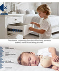 Child safely using Heavy Duty Black Drawer Slides Providing Rock Solid Stability With Whisper Quiet Soft Close Runners 22 Inch.