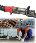 Heavy Duty Electric Hydraulic Rebar Bender and Cutter Beast Crushes 4 to 22 mm Steel Bars Fast with 1100 Watt Motor, cutting steel bars.