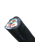 Heavy Duty 100 Ft 12 Gauge 3 Conductor SOOW Rubber Cord showing copper wires, designed for 600V portable power use.