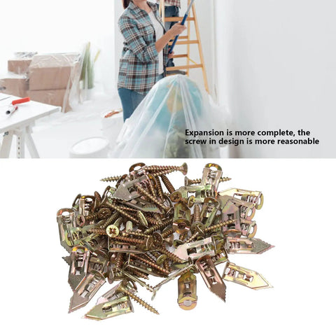 40 Pack Self Drilling Drywall Anchors With Screws Kit Carbon Steel Expansion Anchors Toggle Bolts for home projects