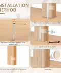 Image showing the installation method for Heavy Duty Newel Post Mounting Kit With Concealed Stair Railing Fasteners full hardware bundle.